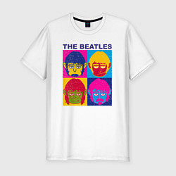 Футболка slim-fit The Beatles color, цвет: белый