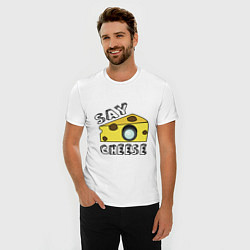 Футболка slim-fit Say cheese, цвет: белый — фото 2