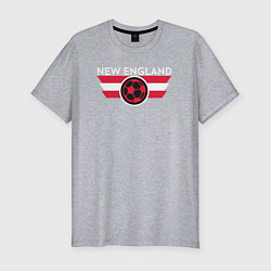 Футболка slim-fit New England, цвет: меланж