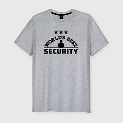 Мужская slim-футболка Лучший охранник в мире