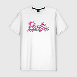 Футболка slim-fit Barbie title, цвет: белый