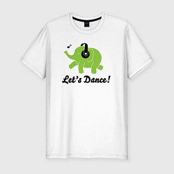 Мужская slim-футболка Слоник танцуй