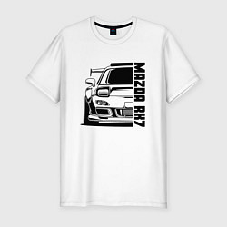 Футболка slim-fit Mazda RX7, цвет: белый