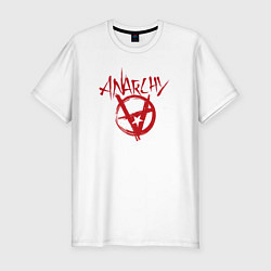 Мужская slim-футболка Анархия с перевернутой символикой