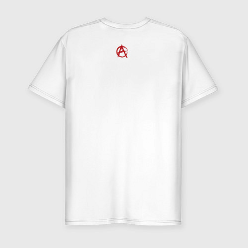 Мужская slim-футболка Анархия с перевернутой символикой / Белый – фото 2