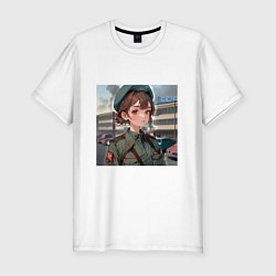 Мужская slim-футболка Soviet Girls N232
