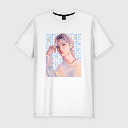 Футболка slim-fit Феликс - Stray Kids, цвет: белый