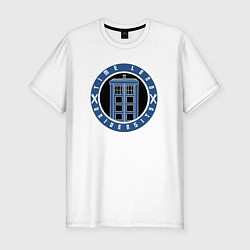 Футболка slim-fit Time lord university, цвет: белый