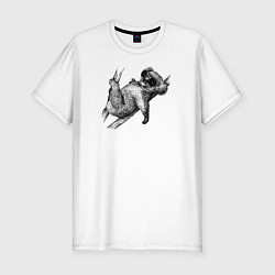 Футболка slim-fit Коала отдыхает, цвет: белый