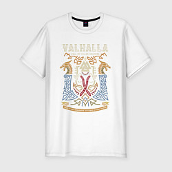 Футболка slim-fit Вальхалла - дворец павших воинов, цвет: белый
