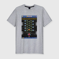 Футболка slim-fit Old game Space invaders, цвет: меланж