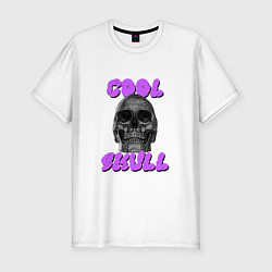 Футболка slim-fit Cool Skull, цвет: белый