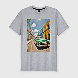Мужская slim-футболка Кубинская улица