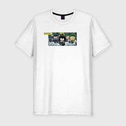 Мужская slim-футболка Комикс Южный парк арт