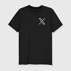 Мужская slim-футболка Лого X