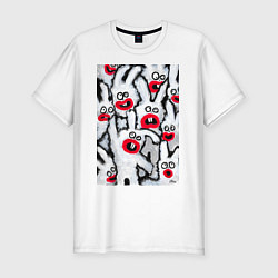 Мужская slim-футболка Веселые зайцы