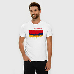 Футболка slim-fit Flag Armenia, цвет: белый — фото 2