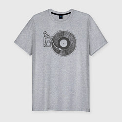 Мужская slim-футболка Vinyl style