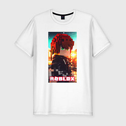 Футболка slim-fit Roblox man, цвет: белый