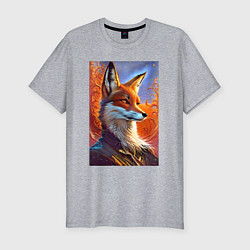 Мужская slim-футболка Fox fashionista - neural network