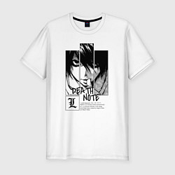 Футболка slim-fit Death Note - L, цвет: белый