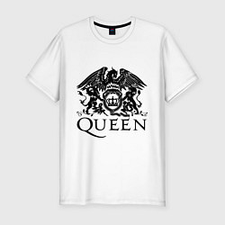 Мужская slim-футболка Queen - logo