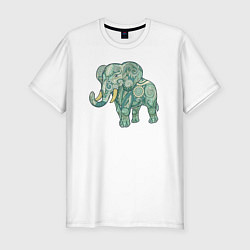 Мужская slim-футболка Magic elephant