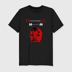 Мужская slim-футболка Depeche Mode 2023 Memento Mori - Red Skull 01