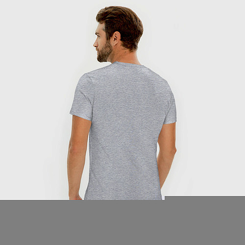 Мужская slim-футболка GOAT - Mike Tyson / Меланж – фото 4