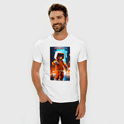 Футболка slim-fit Roblox orange man, цвет: белый — фото 2