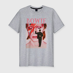 Футболка slim-fit David Bowie 90 Aladdin Sane, цвет: меланж