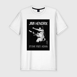 Мужская slim-футболка Tribute to Jimi Hendrix