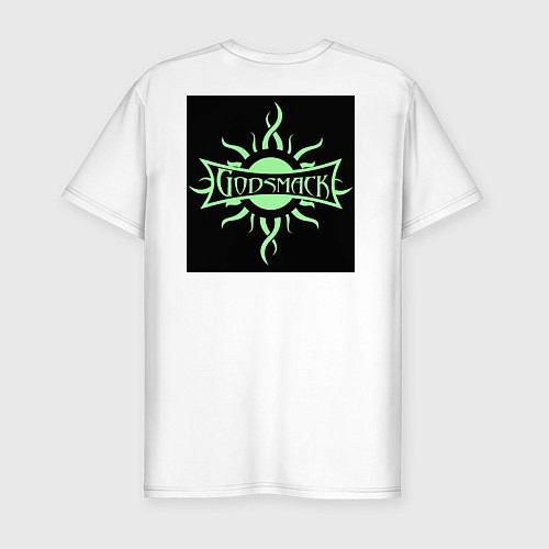 Мужская slim-футболка Обложка альбома Awake группы Godsmack / Белый – фото 2