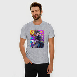 Футболка slim-fit Джотаро - Jojo, цвет: меланж — фото 2