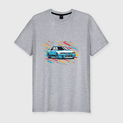 Мужская slim-футболка Nissan Skyline R32 GTR