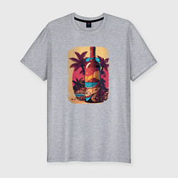 Мужская slim-футболка Rum time