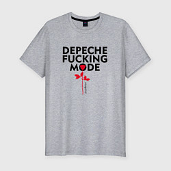 Мужская slim-футболка Depeche Mode - Rose mode white