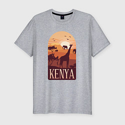 Мужская slim-футболка Kenya