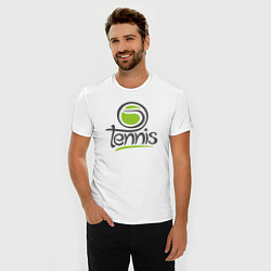 Футболка slim-fit Tennis ball, цвет: белый — фото 2