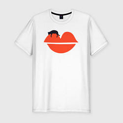 Футболка slim-fit Kiss cat, цвет: белый