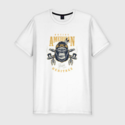 Футболка slim-fit Native American Heritage, цвет: белый