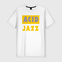 Футболка slim-fit Acid jazz, цвет: белый