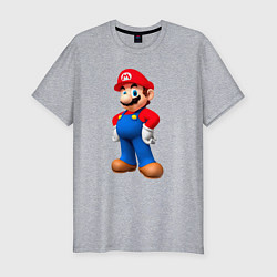 Мужская slim-футболка Марио стоит