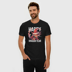 Футболка slim-fit Happy Dragon year, цвет: черный — фото 2