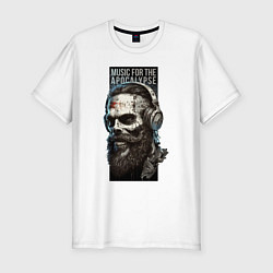 Мужская slim-футболка Музыка для апокалипсиса