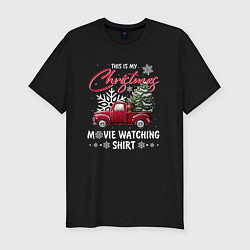 Мужская slim-футболка Movie watching shirt