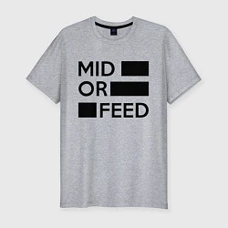 Мужская slim-футболка Mid or feed