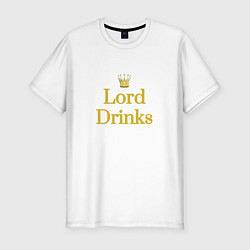 Футболка slim-fit Lord drinks, цвет: белый