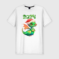 Футболка slim-fit Дракончик 2024, цвет: белый