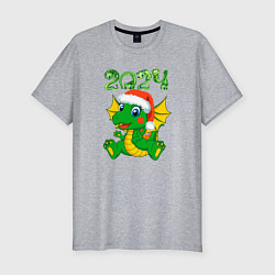 Мужская slim-футболка Дракончик 20204